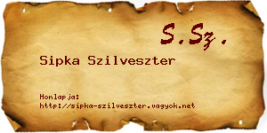 Sipka Szilveszter névjegykártya
